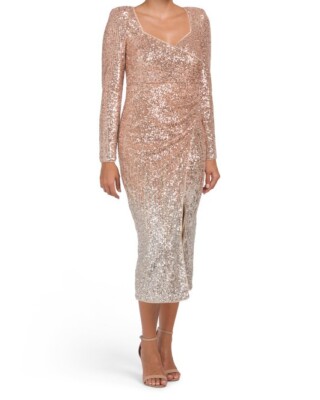 knee length dresses for ladies Sequin Shirtdress main image 1