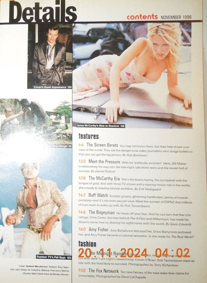 JENNY MCCARTHY details CONAN O'BRIEN tea leoni AMY FISHER Steve Buscemi DAISY - Image 2 of 4