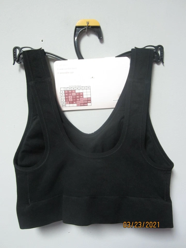 Sujetador negro cómodo sin costuras Secret Treasures para mujer talla M Foto 2 de 2
