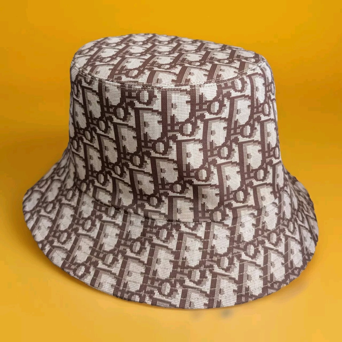Christian Dior Diorissimo Reversible Leopard Fedora Bucket Hat Cap