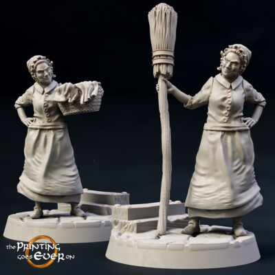 House Keeper Villager Miniature x2| D&D DnD | 