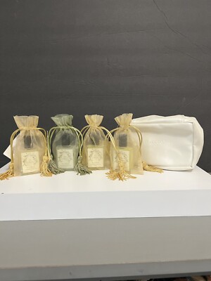 4x Annick Goutal Eau d'Hadrien Eau De Toilette 0.5 oz Splash and Zipper Pouch