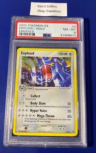 Pokemon 2005  Emerald Exploud Holo  #3  PSA 8 NM-MT