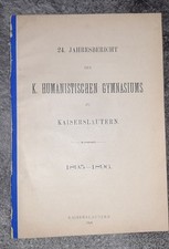 Jahresbericht Kgl. Humanistisches Gymnasium K...