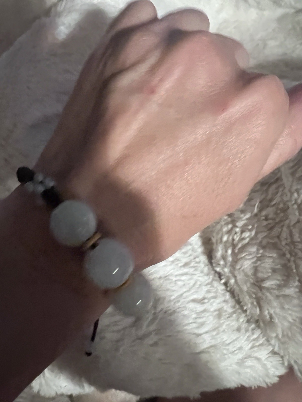 Adjustable braided string bracelet With three lar… - image 5