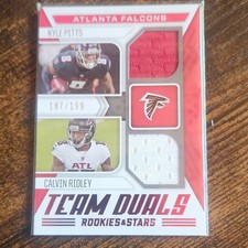 Panini 2021 Rookies & Stars Team Duals Relics Pitts Ridley #TD-ATL /199 Falcons