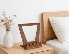Record Display Stand Vintage Dark Brown Wood Vinyl Record Holder Film Display