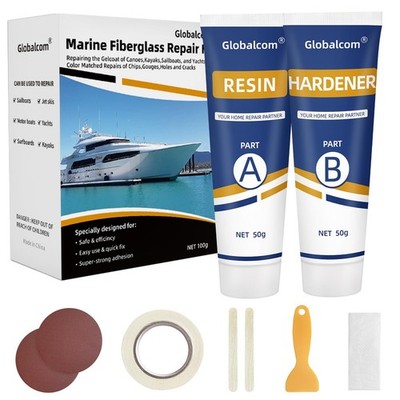 Fiberglass Boat Repair Kit White, Gel Coat Repair Kit for Boats, Marine Fiber...