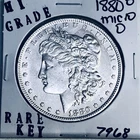 1880 O MICRO O MORGAN SILVER DOLLAR HI GRADE U.S. MINT RARE KEY COIN 7968