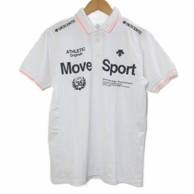 DESCENTE Move Sport Guter Zustand Poloshirt Kurzarm Sportswear Print M