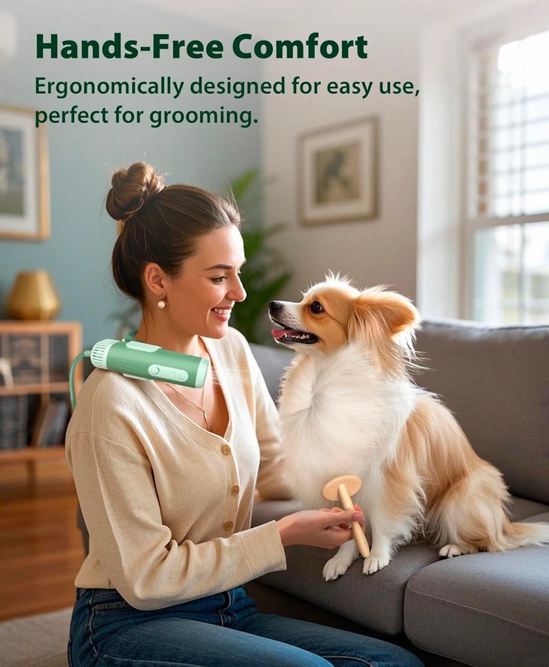 LandW BROS. Secador manos libres para perros - Potente y profesional secador de pelo para mascotas Foto 2 de 4