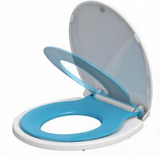 2-in-1 Round Toilet Seat w/ Built-In Toddler Training Seat, Slow Close, Magnetic