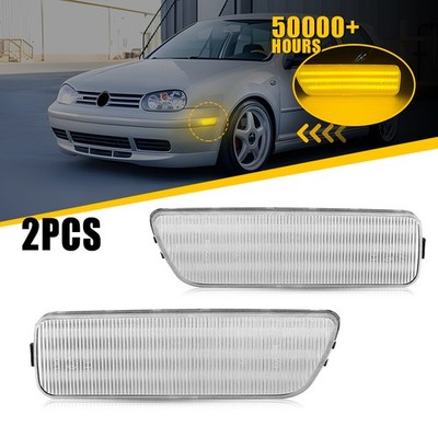 1JM945071 2X For 2000-2003 VW MK4 GTI/R32 Front LED Side Marker Lights Amber EK