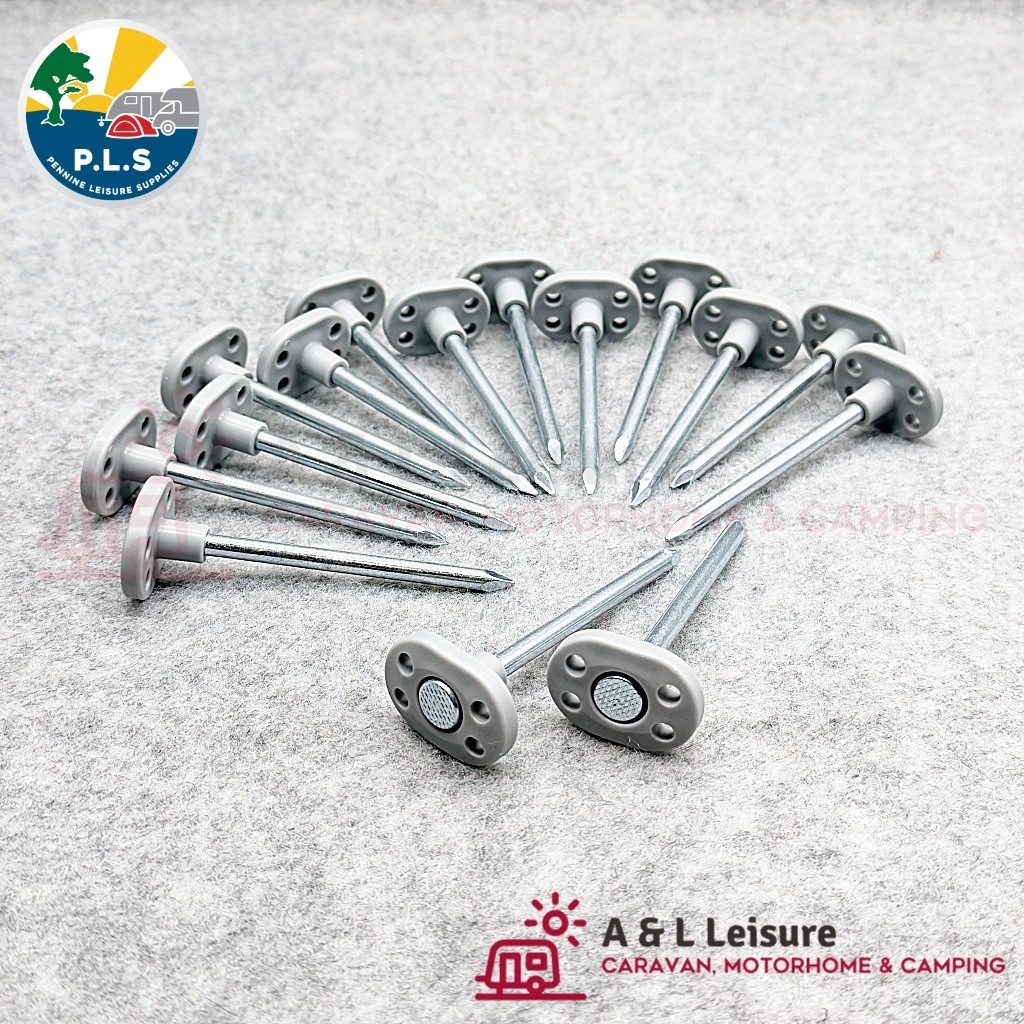 PLS Heavy Duty Hard Ground Groundsheet Pegs 10 cm x15 - 6009915