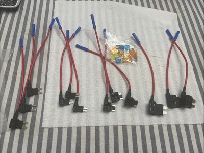12 Pc Fuse TAP ADAPTER KIT 12V 15 Amp 20Amp Car Add-a-circuit 4 Sizes. Weisen