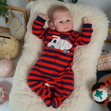 18" Lifelike Reborn Newborn Baby Dolls Boy Vinyl Silicone Handmade Doll Kids Toy