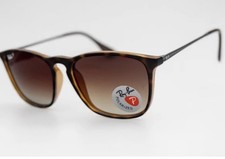 New Ray-Ban Chris RB4187 Tortoise Gradient Brown Unisex 54mm Sunglasses