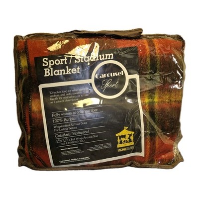 Carousel Mills Sport Stadium blanket Colorfast Fiber throw 45'' x 72'' New