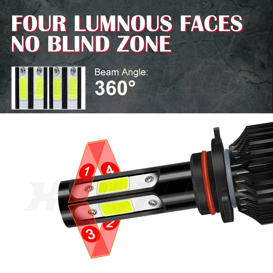 ✅Faro LED blanco + bombillas antiniebla para Chevrolet K1500 K2500 K3500 1990-1998 Foto 4 de 4