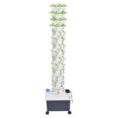 Vertical 70-Pots Hydroponics Tower Set Hydroponic Growing System Home Gardening