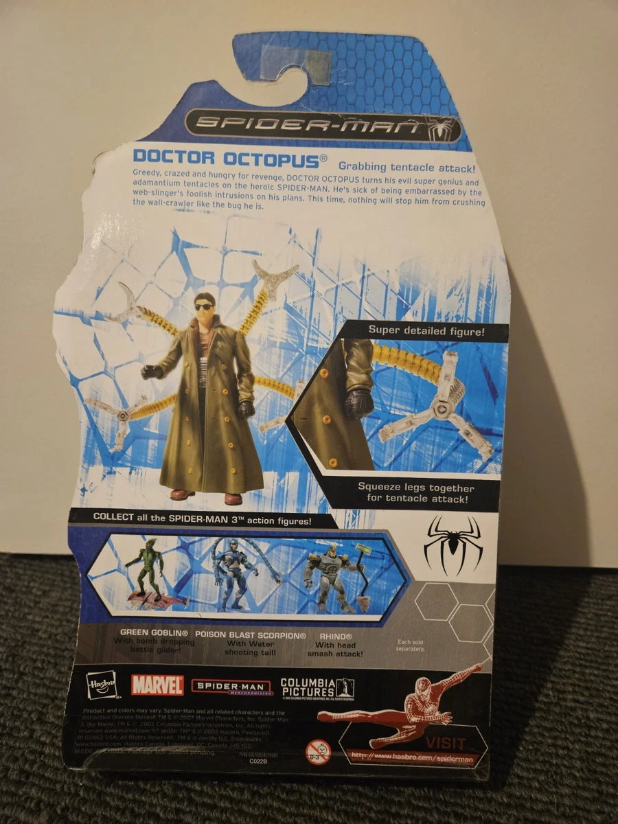 2007 Spiderman 3 Doctor Octopus Grabbing Tentacle Attack Action Figure Sealed
