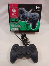 Retro Vintage Logitech Dual Action PC Mac Wired Controller Analog Gamepad w/ Box