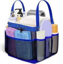 Mesh Shower Caddy Portable with Drawstring, 1 Main Compartment 7 Pockets, Co...