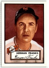 1983 TOPPS 1952 REPRINT SET HERMAN FRANKS #385