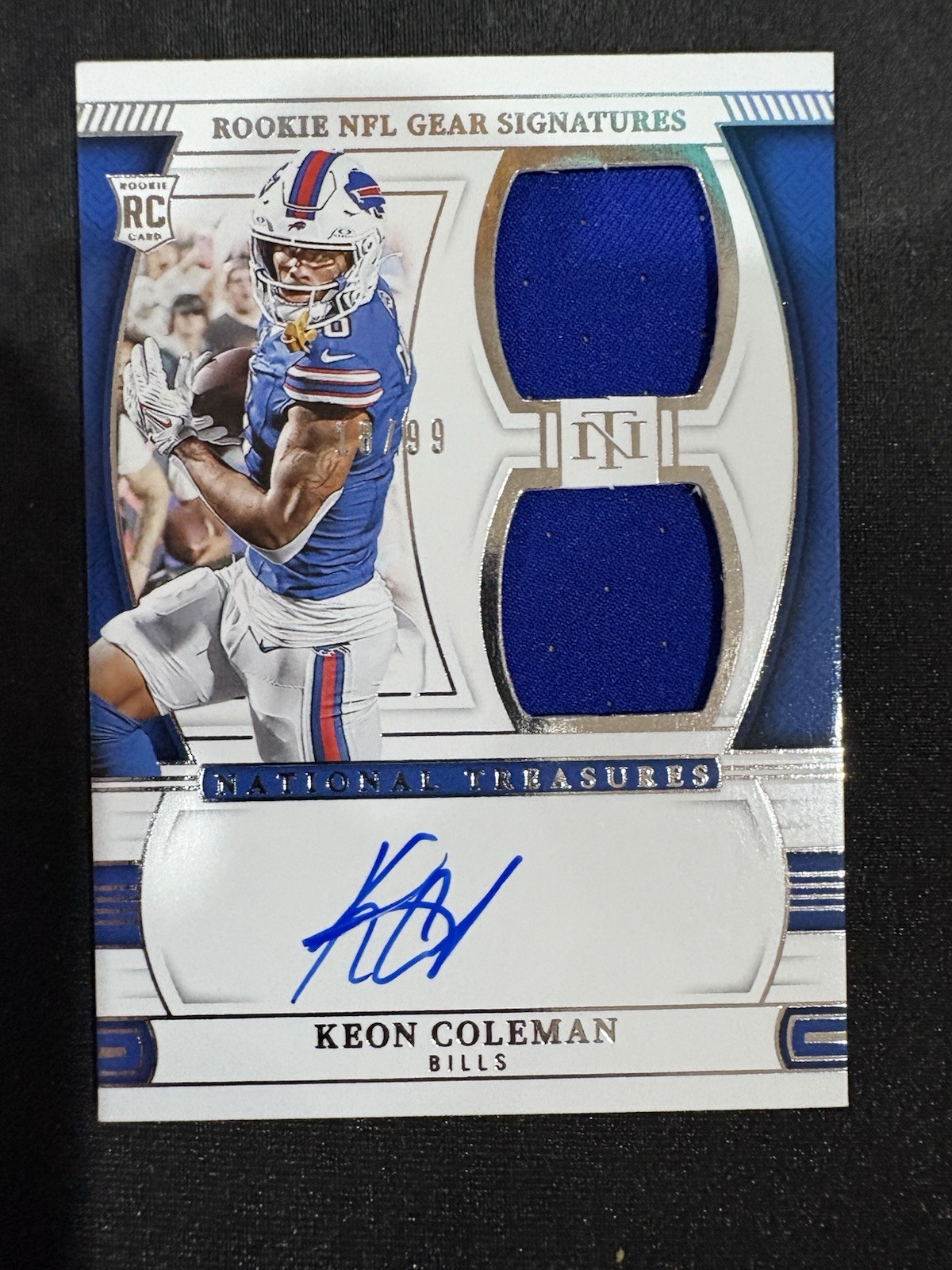 Keon Coleman 2024 National Treasures #RGS-KCN Rookie NFL Gear