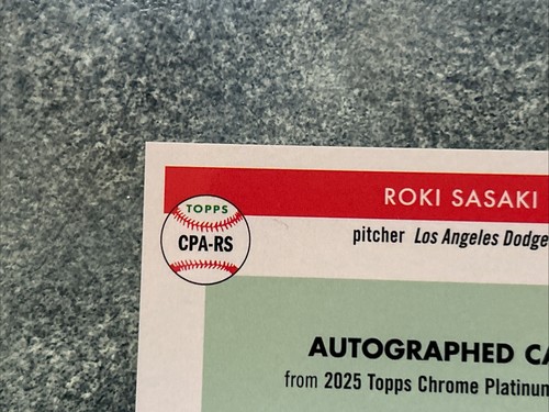 Roki Sasaki True Gold Refractor Auto /50 2025 Topps Chrome Platinum #CPA-RS RC - Bild 7 von 10