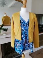 New Seasalt Cornwall UK 14 Marjoram cotton cardigan yellow sand dune