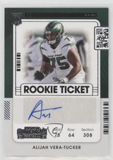 2021 Panini Contenders Rookie Ticket Alijah Vera-Tucker #148 Auto rf2
