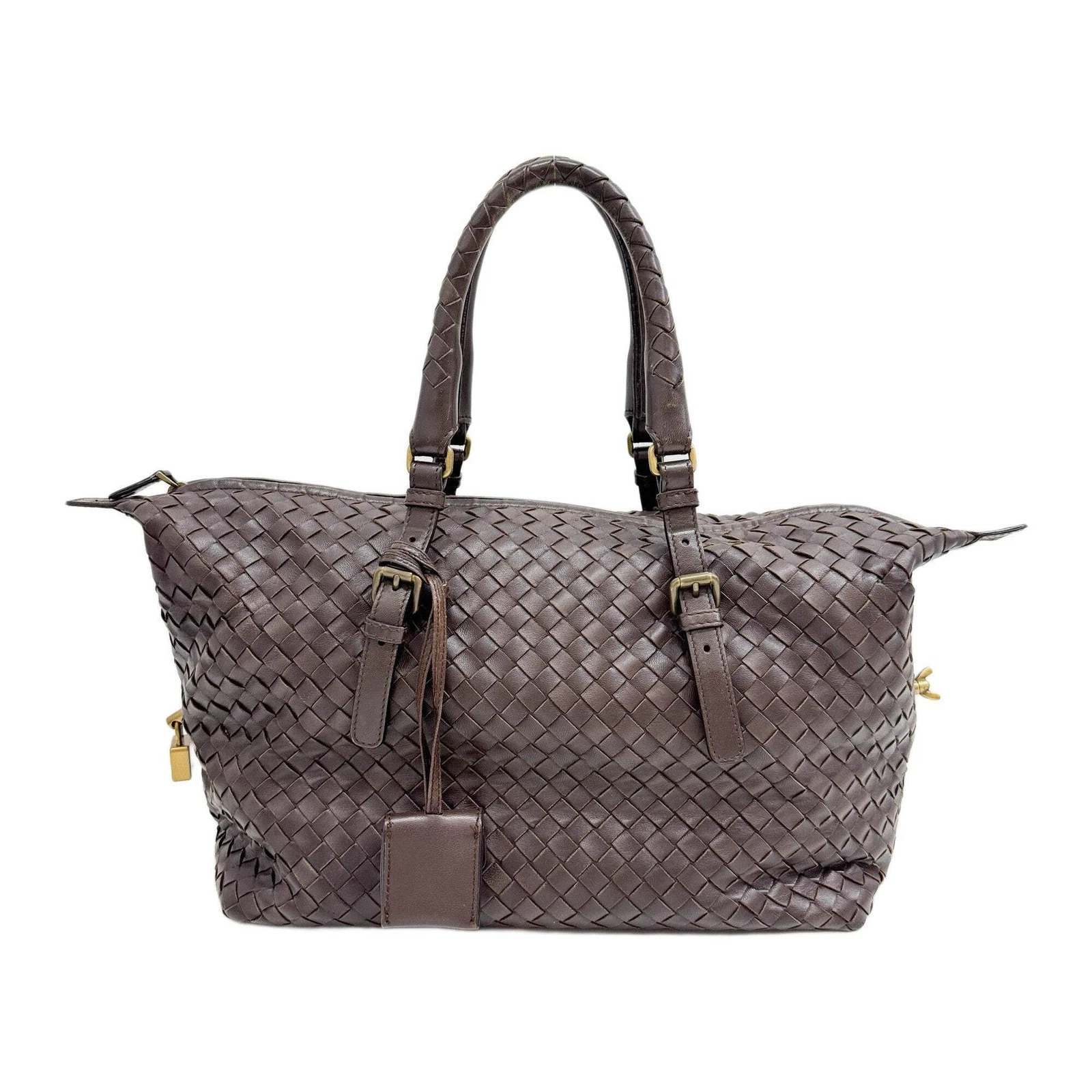 Bottega Veneta — BOTTEGA VENETA Intrecciato Brown Leather Shoulder Bag
