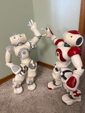 NAO humanoid robots set - V3.3 & rare #024 RoboCup 2008; pckgng & accessories