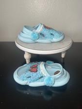Toddler Girls Light Blue Beaded Spring Easter Summer Sandals Butterfly Accent