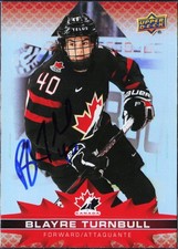 BLAYRE TURNBULL 2021-22 Tim Hortons - Team Canada Women Signed in Person Auto