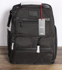 Tumi Alpha 3 Compact Laptop Brief Pack Backpack Black 15  FXT Ballistic Nylon