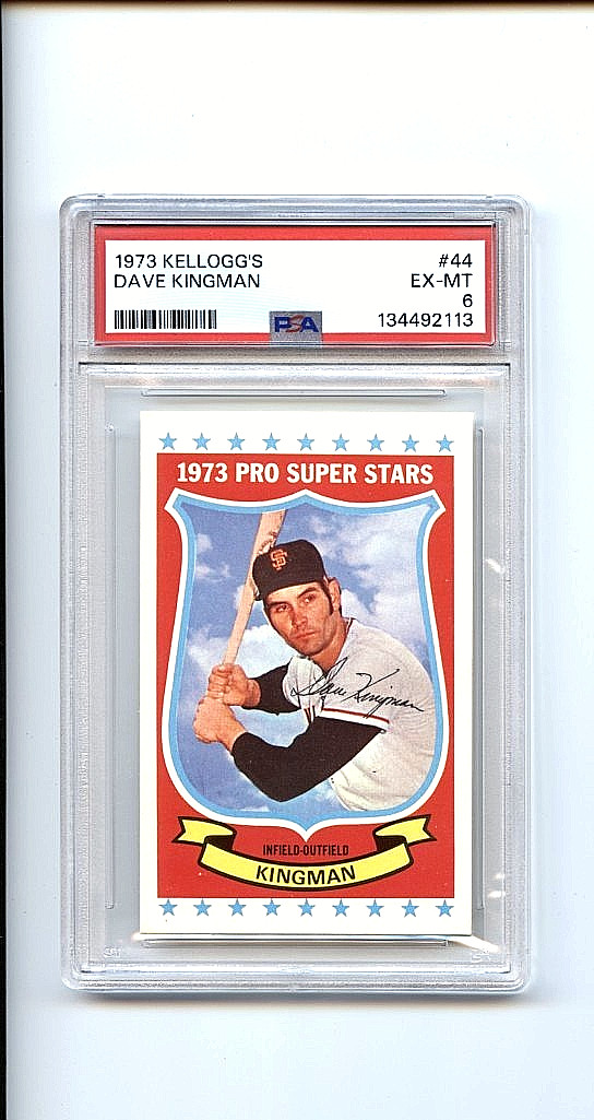 1973 Kellogg's Dave Kingman San Francisco Giants #44 🚀😳💥PSA Graded 6