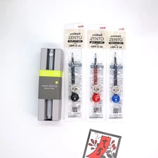 NEW | Box Damaged Uni-ball ZENTO Signature Model Silver 0.38mm + 3 Refills Japan