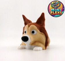 Keychain  Flexi Dog -Sheltie Dog Set 3D Printed Mini Figure Keychain Collectible