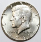 1967 50c Kennedy 40% Silver Half Dollar Uncirculated - RAW - Great Coin