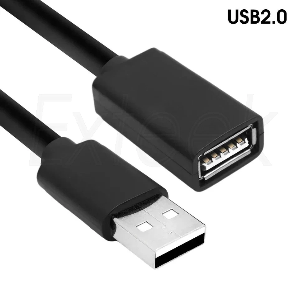 SuperSpeed USB 3.0 2.0 Extension Cable Male to Female Data Cord for PC Laptop TV - image 2 of 4