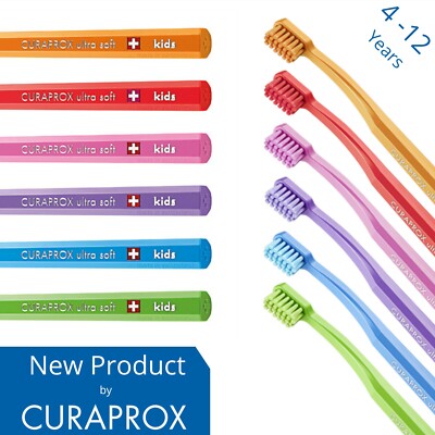 CURAPROX Kids, Ultra Soft Zahnbürste für Kinder 4 - 12 Jahre - *Farbe auswählen*