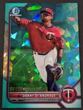 2022 Bowman Chrome GREEN Danny De Andrade 04/20 Cracked Ice Twins Prospects 107