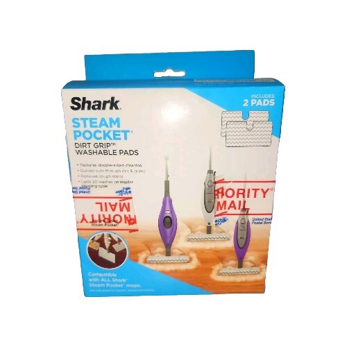 Shark Steam Pocket 4 Dirt Grip Washable Pads XT3601 Blast Scrub Microfiber Mop-image