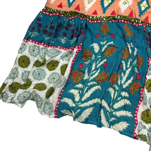 Raga Boho Peasant Flowy Cropped Tank Top Mixed Prints R2923 Womens L Large - Picture 5 of 7