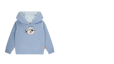 STEIFF sharky hooded sweatshirt / hoodie, blue pirate size 98-122
