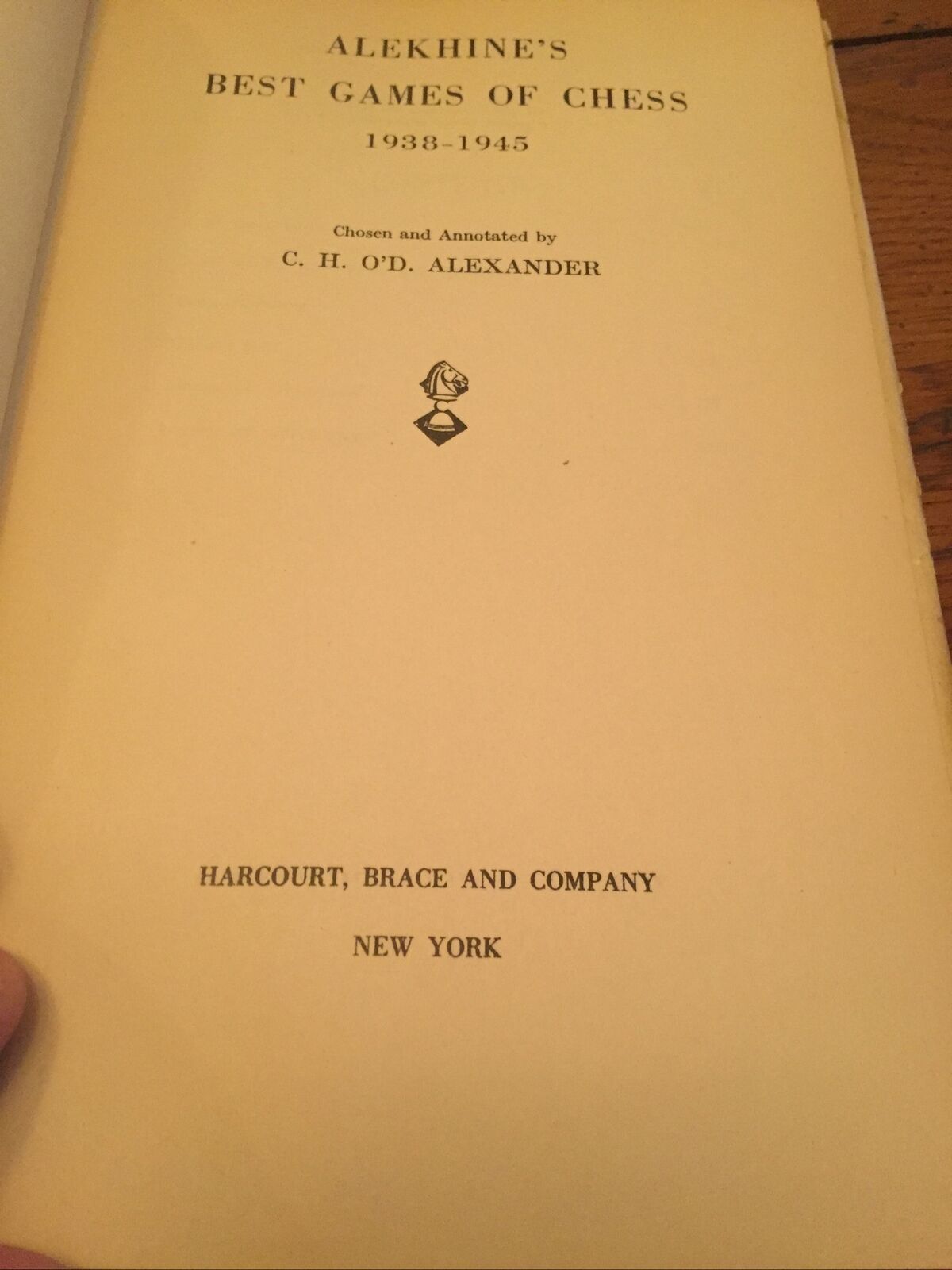 Alekhine's Best Games of Chess by Alexander, C. H. O'D.