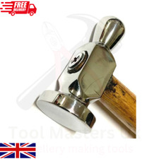 Jewelry Chasing Hammer 32mm Flat Face Metal Forming Repoussé Tool Steel