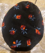 New! Brixton Fiddler Beret 10964 Rosee Roses Black Size Large